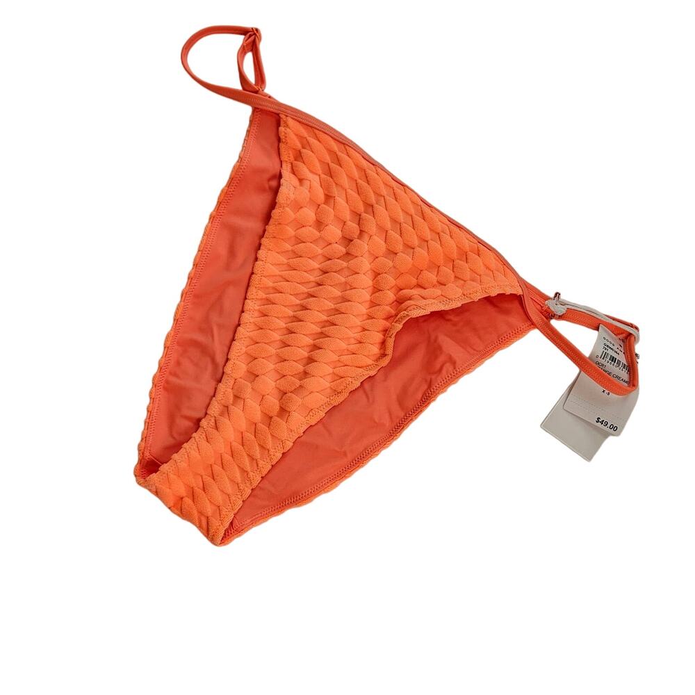 Good American Jacquard Perfect Fit Swim Bikini Bottom Orange Cream Plus 2x